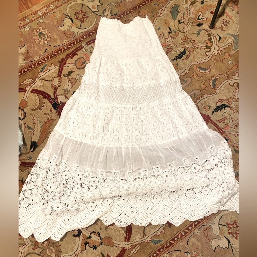 White netted dress